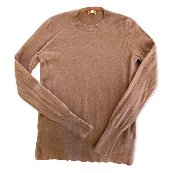 J CREW XS CASHMERE CREWNECK SWEATER ROSE BA400 - Picture 2 of 3